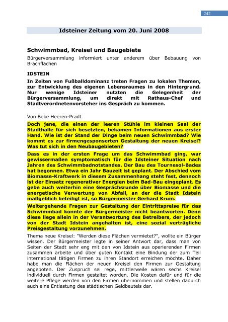 Tournesol- Pilotprojekt - FWG Idstein