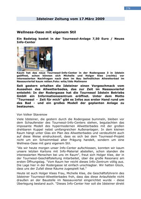 Tournesol- Pilotprojekt - FWG Idstein