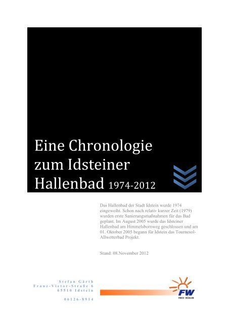 Eine Chronologie zum Idsteiner Hallenbad - FWG Idstein