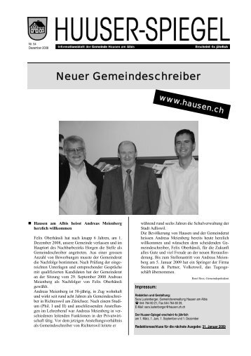 Februar 2009 - Gemeinde Hausen am Albis