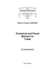 Master's Program 2004/2005 Technical and Fiscal Barriers ... - Lexnet