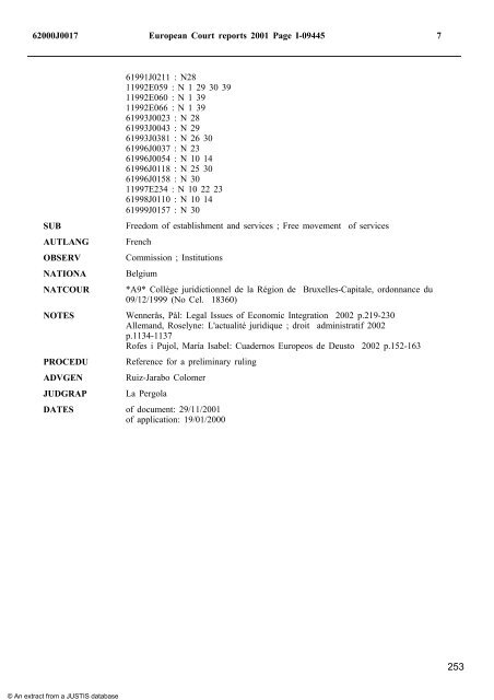 Master's Program 2004/2005 Technical and Fiscal Barriers ... - Lexnet