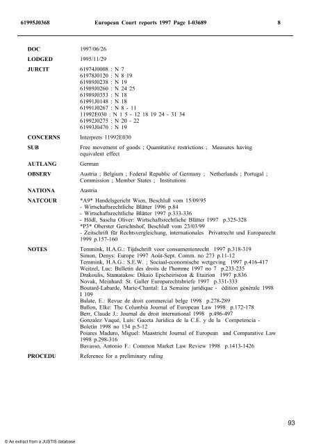 Master's Program 2004/2005 Technical and Fiscal Barriers ... - Lexnet