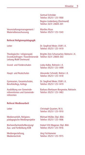 Termine Fortbildungen Religionspädagogik und Medienarbeit