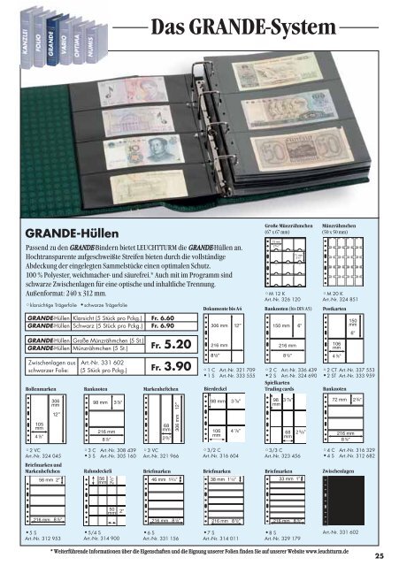 ZUBEHÖR FÜR NUMISMATIKER - Leuchtturm