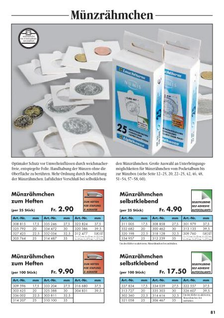 ZUBEHÖR FÜR NUMISMATIKER - Leuchtturm