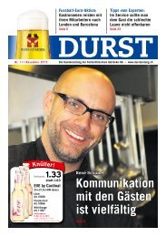 Kommunikation mit den Gästen ist vielfältig - Durstzeitung