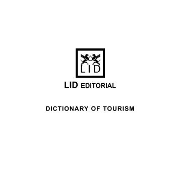 Dictionary of Tourism - Spanish Version - Be multilingual