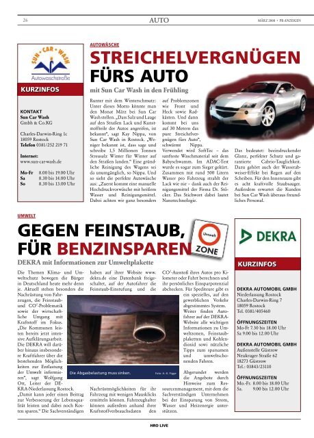 Hinter Rostocker Fassaden - HRO·LIFE - Das Magazin für die ...