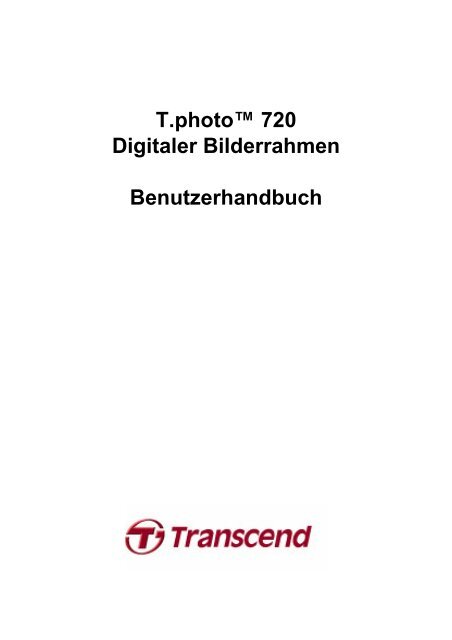 T.photo™ 720 Digitaler Bilderrahmen Benutzerhandbuch - Transcend