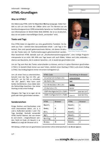 HTML-Grundlagen - www.ingo-ostwald.de
