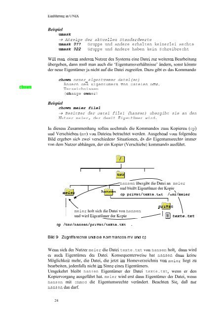 Einführung i i Arbeit mit UNIX