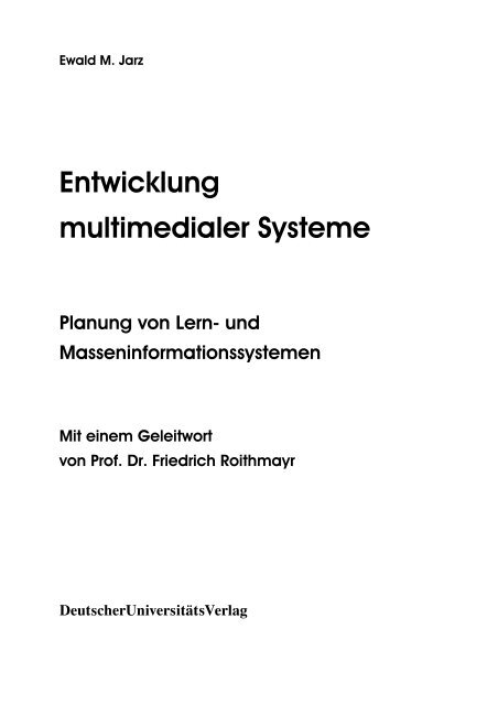 Entwicklung multimedialer Systeme