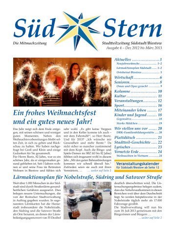 Neuste Ausgabe (Download) - Die Stadtteilzeitung der Südstadt und ...