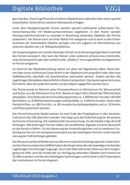 VZG Aktuell Neues aus der Zentrale - GBV