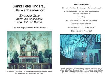 Zur Geschichte der Kirche - Blankenheimerdorf.de