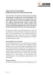 121106 Saturn Jena Neueröffnung.pdf - Media-Saturn Group