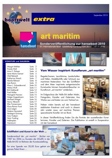 art maritim Sonderveröffentlichung zur hanseboot 2010 - Bootswelt