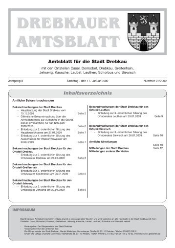 drebkauer amtsblatt - Stadt Drebkau