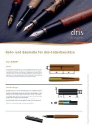 Bohr- und Baumaße für dns-Füllerbausätze