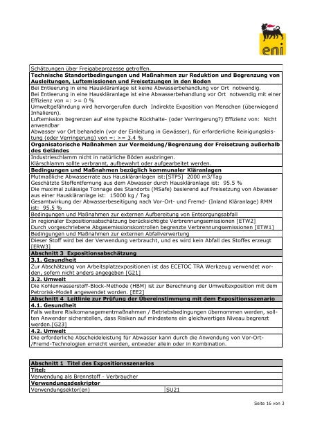 Ottokraftstoff (D) - Sicherheitsdatenblätter