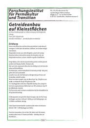 Getreideanbau auf Kleinstflächen - Permakultur-Forschungsinstitut