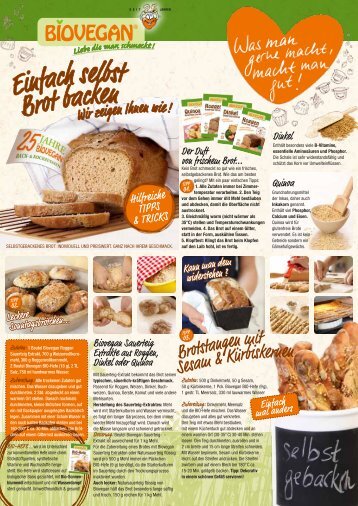 Einfach selbst Brot backen - Biovegan