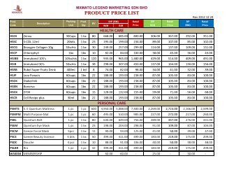 value pack price list - mxmato