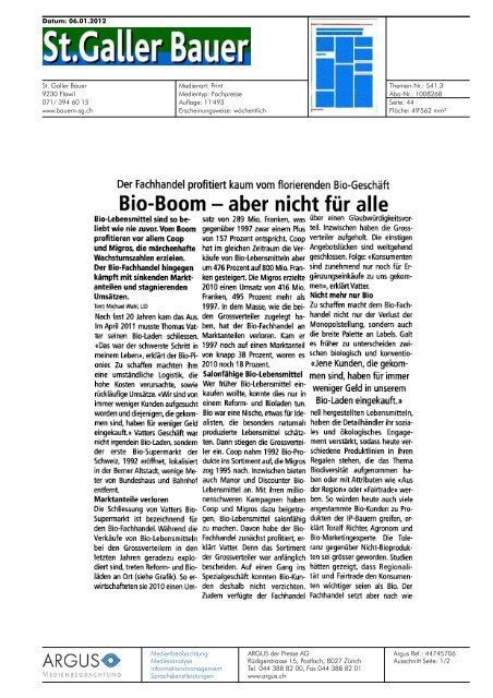 Bio-Boom aber nicht für alle - Aktuell