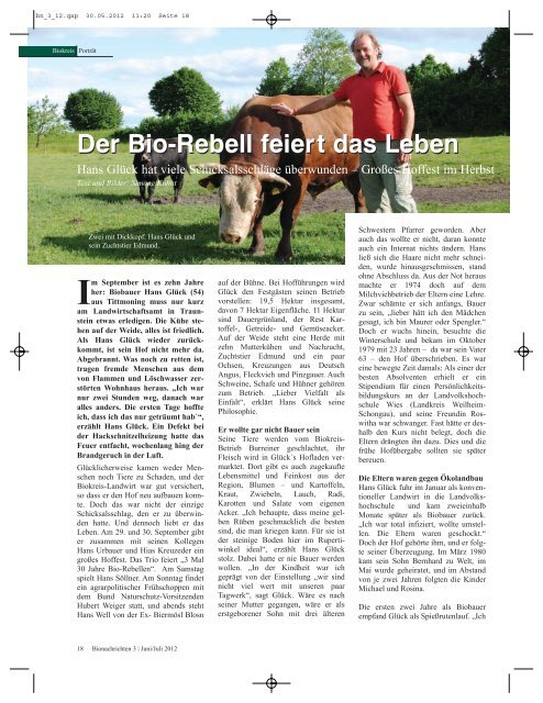 Der Bio-Rebell feiert das Leben - Biokreis