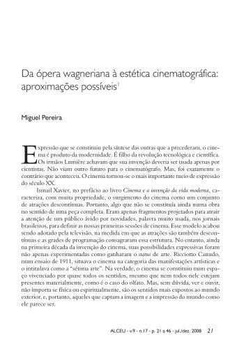 Da ópera wagneriana à estética cinematográfica ... - Alceu - PUC-Rio