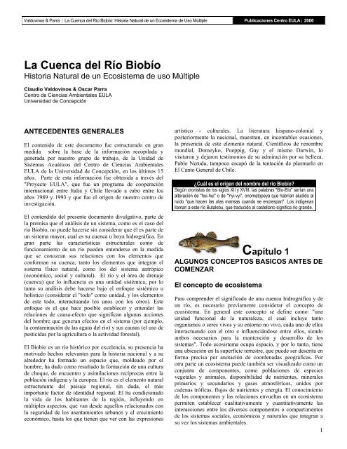 La Cuenca del Río Biobío Eula