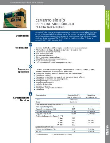 cemento bío bío especial siderúrgico planta ... - Cementos Bio Bio