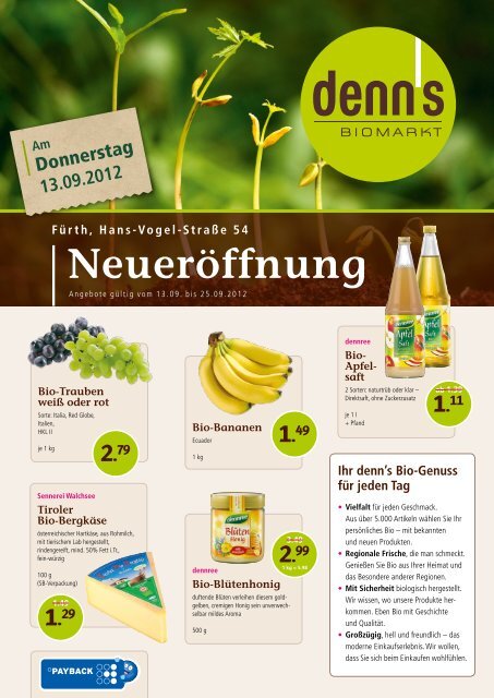 1 Tasse Bio - denn's Biomarkt