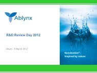 R&D Review Day 2012 - Ablynx