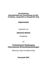 fertige Diplomarbeit Bio-Marketing - Verein Soja aus Österreich
