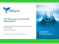 The Discovery of anti-IL-6R Nanobodies® - Ablynx