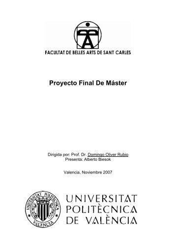 Proyecto Final De Máster - RiuNet - UPV