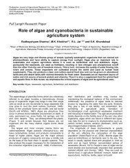 Role of algae and cyanobacteria in sustainable ... - Wudpecker