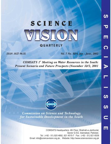 Present Scenario and Future Prospects - Science Vision