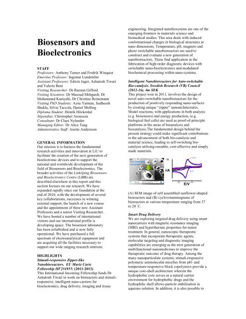 Biosensors and Bioelectronics - IFM - Linköping University