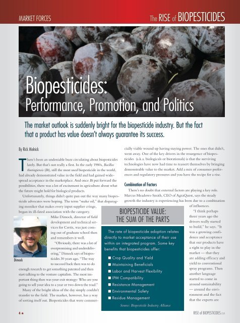 The Rise of Biopesticides - BioWorks Inc.