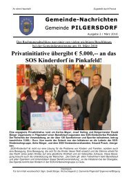 Privatinitiative übergibt € 5.000,-- an das SOS Kinderdorf in Pinkafeld!