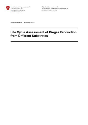 Life Cycle Assessment of Biogas Production from ... - ESU-services