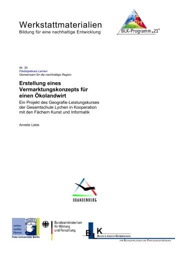 Erstellung eines Vermarktungskonzepts für einen ... - Institut Futur