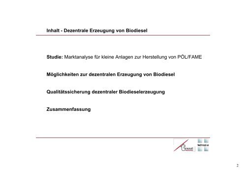 Dezentrale Erzeugung von Biodiesel ... - technoplus GmbH