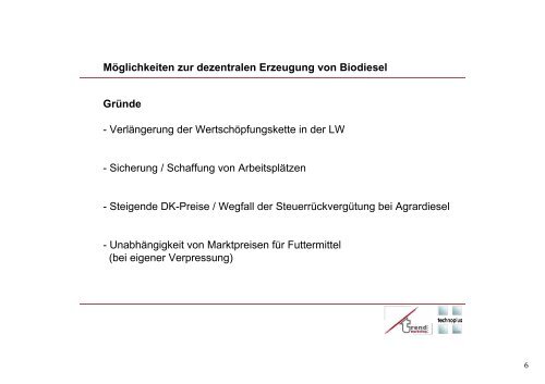 Dezentrale Erzeugung von Biodiesel ... - technoplus GmbH