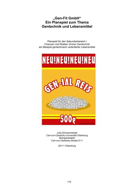 Gen Fit Gmbh Ein Planspiel Zum Thema Gentechnik Hannovergen