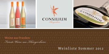 Feinste Wein aus  üngersheim - CONSILIUM Thüngersheim