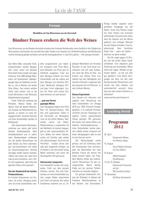 Premiers Grands Crus - Schweizerische Vereinigung der Weinfreunde